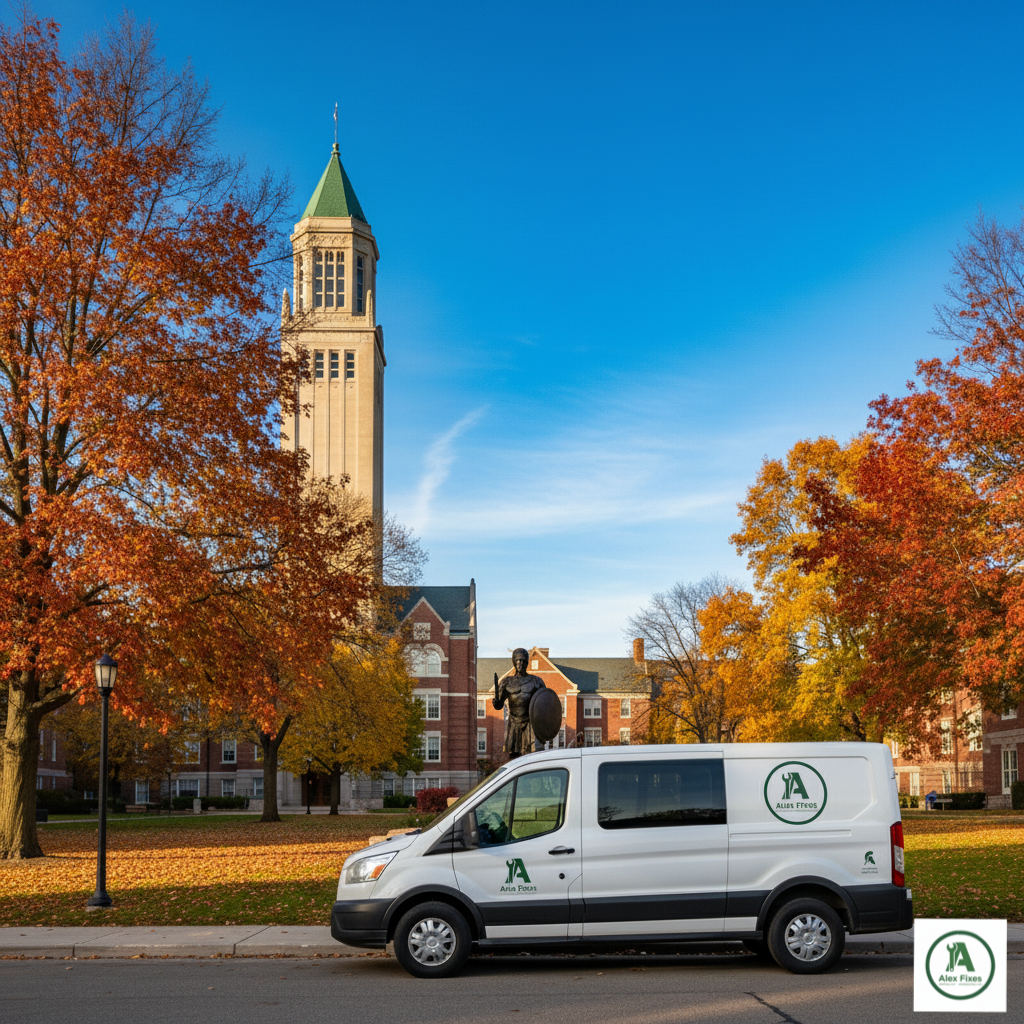 Alex Fixes service truck parked locally